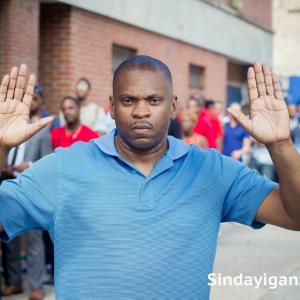 Auditioning For Steve McQueen in NYC also putting my hands up to stopping the violence Michael Brown