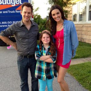 Katie with her Sins of the Preacher co stars Chris Gartin and Taylor Cole