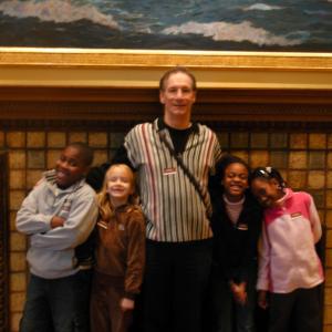 Ken Ludden with Fonteyn Academy students during museum field trip
