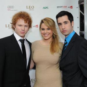 Wesley MacInnes, Mandy Valentine and Julian LeBlanc at the 2011 Leo Awards.