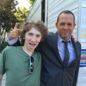 Nick and Dean Winters on the set of 