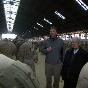 Keith and director Zhongyi with the Terracotta Soldiers Archaeological pit Xian China