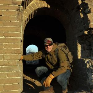 Keith explores an ancient watch tower along an original section of Chinas Great Wall