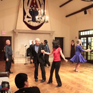Broken and Beautiful shoot My character Blair purple dress wins the Senior Center dance competition for the 4th year in a row Costar John McDonnell