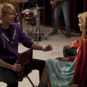 Still of Dianna Agron and Chord Overstreet in Glee 2009
