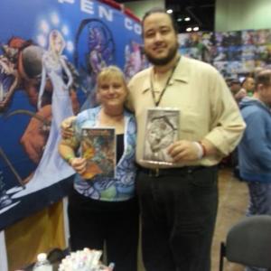 Filmmaker Elizabeth Anne with Aspen Comics ArtistAuthorCoCreator Peter Steigerwald at the 2013 Mega Con Convention