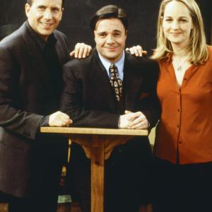 Still of Helen Hunt, Nathan Lane and Paul Reiser in Mad About You (1992)