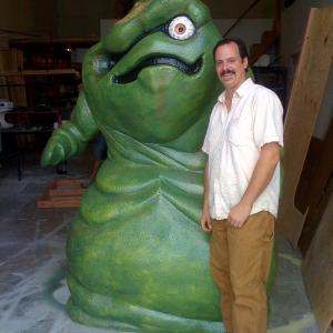 Dino Rentos and the Prop of the Booger Monster created by Dino Rentos Studios for the movie Shorts