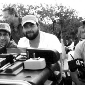 Director Marc Bennett and Guillermo Navarro in Mexico on TV commercial shoot