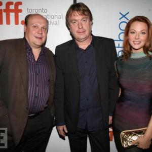 HannuPekka Bjorkman Mika Kaurismaki and Anna Easteden at the premiere of The House of Branching Love at the Toronto International Film Festival