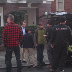 The Director giving some direction prior to the next shot Filming a National Honda Pilot Commercial in San Francisco
