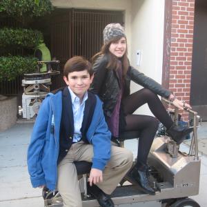 Brenden with Liberty Lubram on the set of filming a National Honda Pilot Commercial