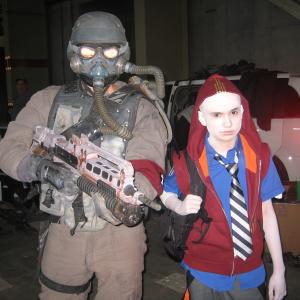 Brenden Miranda as the alien Justus Harkin on the set filming the Sony Playstation Killzone Mercenary Announcement Trailer