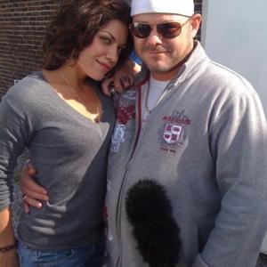 TIFFANY SHEPIS and I on set