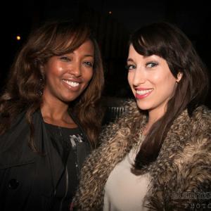 Kirstin Zotovich with actress Shukri Iman at Hollywood Gives charity event.