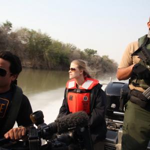 Francine Dauw as she produces a show on the boarder of the US and Mexico.