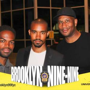 With Charles Belk and Hari Williams at the season 2 wrap party of Brooklyn NineNine