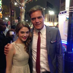 McKaley Miller with Michael Shannon at The Iceman premiere.