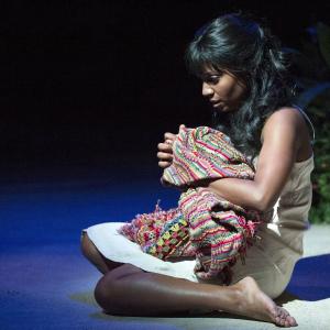 Alisha Bailey as Rosa in the National Theatre and Talawa Theatre production of Moon On A Rainbow Shawl 2014