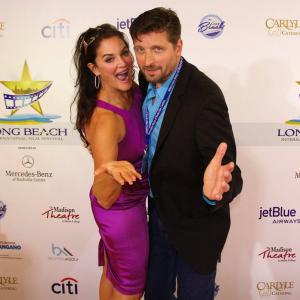 On the Red Carpet at the Long Beach International Film Festival With the festival Cofounder Ingrid Krumholz Dodd