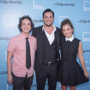 Ryan Malgarini Matthew Mancinelli and Haley Lu Richardson attend The Young Kieslowski red carpet premiere at the Vista Theatre in Los Angeles