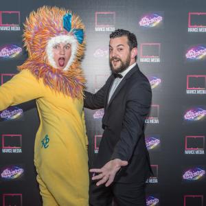 Matthew Mancinelli and a rumperbutts at The Rumperbutts premiere