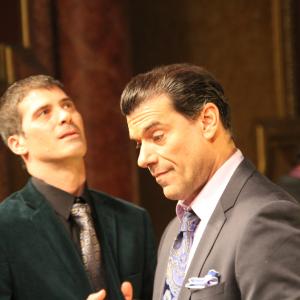 John Bianco and Anthony DeSando on set of Friends and Romans
