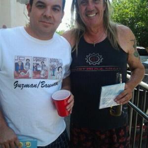 Mike Guzman and Nicko McBrain of Iron Maiden