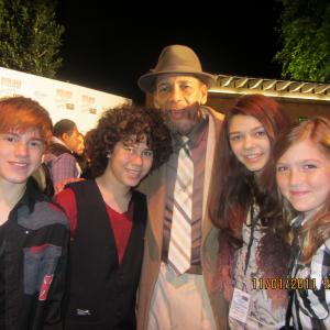 sam lant, Bill Cobbs, Bryce Hitchcock and abigail hargrove at Gibson Amphitheater at Universal Studios CityWalk attending Artists for Peace Tribute to Stevie Wonder.