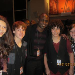 Bryce Hitchcock Justin Tinucci Wayne Brady sam lant and abigail hargrove at Gibson Amphitheater at Universal Studios CityWalk attendng Artists for Peace Tribute to Stevie Wonder