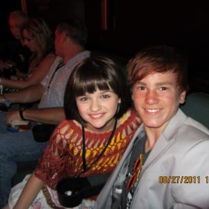 Justin Tinucci and Joey King at the Lion King 3d premiere at El Capitan Hollywood September 2011