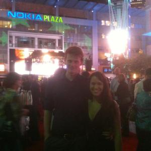 Nathan on the Red Carpet of film The Way, at the Nokia Theater.