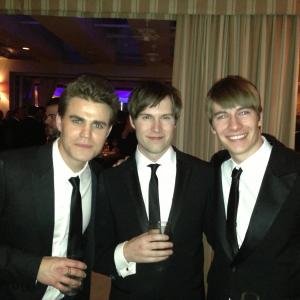 Paul Wesley, Shawn Christensen, and Andrew Napier at the 2013 Vanity Fair Oscar Party.
