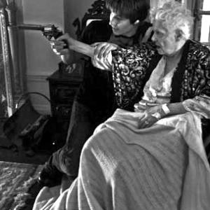 Teaching Grandma to shoot on the set of Grandmas Not A Toaster