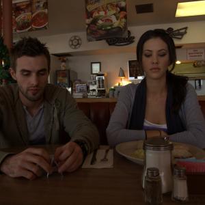 Still of Nicole Sienna and Josh Cole on the set of Stripped
