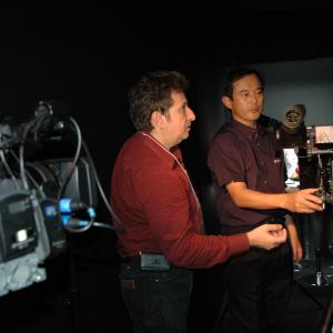 Al Caudullo with Sony's Chief Engineer, Yoshihiko Kuroki and the Sony Single Lens 3D Camera.