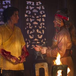 Still of Joan Chen and Remy Hii in Marco Polo 2014