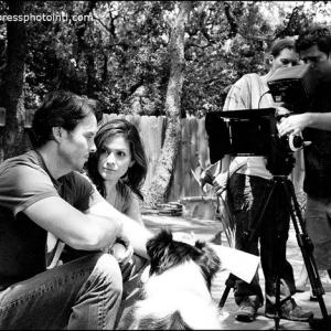 Jon Michael Davis, Farah White, Robin Nations, and Kevin Nations on location in San Antonio, Texas on the set of Angel Dog (2011)