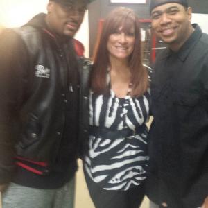 Malik Whifield(seargeant Manson) and Connie Romano with Omar Gooding (Craig Harris)on the set of 