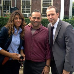 On Location with Jennifer Esposito James Ciccone  Donnie Wahlberg BLUE BLOODS