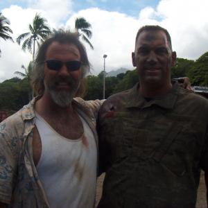 Jeff Fahey and Errol James Snyder on set of 