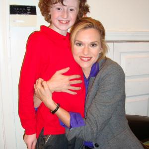On the set of Naughty or Nice with Hilarie Burton