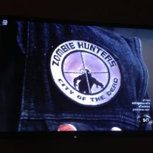 Patch and Logo of Zombie Hunters City of the Dead as seen on an episode from the third season of Oddities on the Science Channel