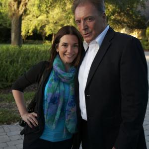 Barbie Castro with Armand Assante on the set of ASSUMED MEMORIES