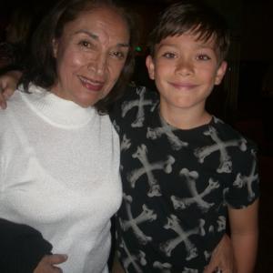Miriam Colon and Christian Traeumer down time from filming Bless Me, Ultima 2010