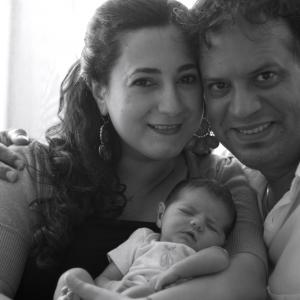 Ruben Dario Cruz II with wife Mariana Buoninconti and baby Felicia Amada Cruz