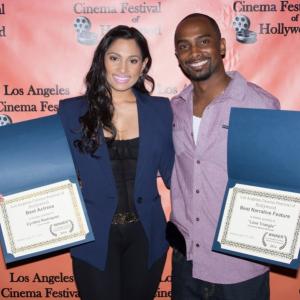 Cynthia Rodriguez and Markiss McFadden at the Los Angeles Cinema Festival of Hollywood.