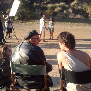 Actor Mak Medovich and Producer Earl Shank on set of Pilot The Voyagers
