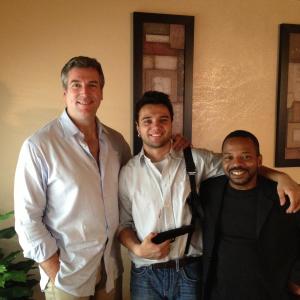 Mak Medovich Clint Smith and Clint Carmichael on set shooting Pilot The Business