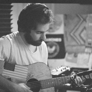 Dillon Tucker in the studio, recording for 